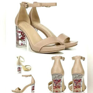 Glam 10 Boho Chic Floral Block Heel Events Holiday  Sandals New